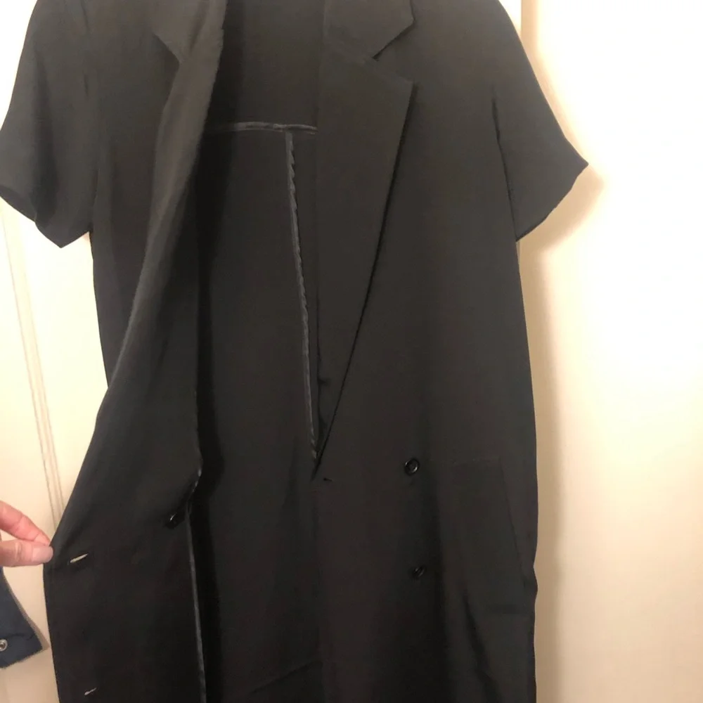 Kule Black Silk Tuxedo Dress - Picture 2 of 4